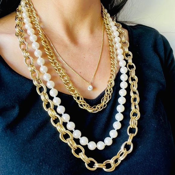 Vintage Joan Rivers Convertible Three Strand Necklace - Picture 7 of 7